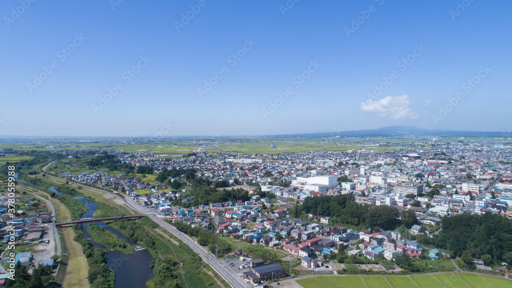 《青森県》黒石市の空撮 《青森県》黒石市の空撮