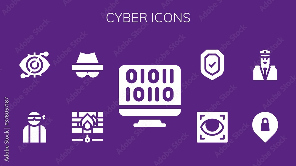 Modern Simple Set of cyber Vector filled Icons Modern Simple Set of cyber Vector filled Icons