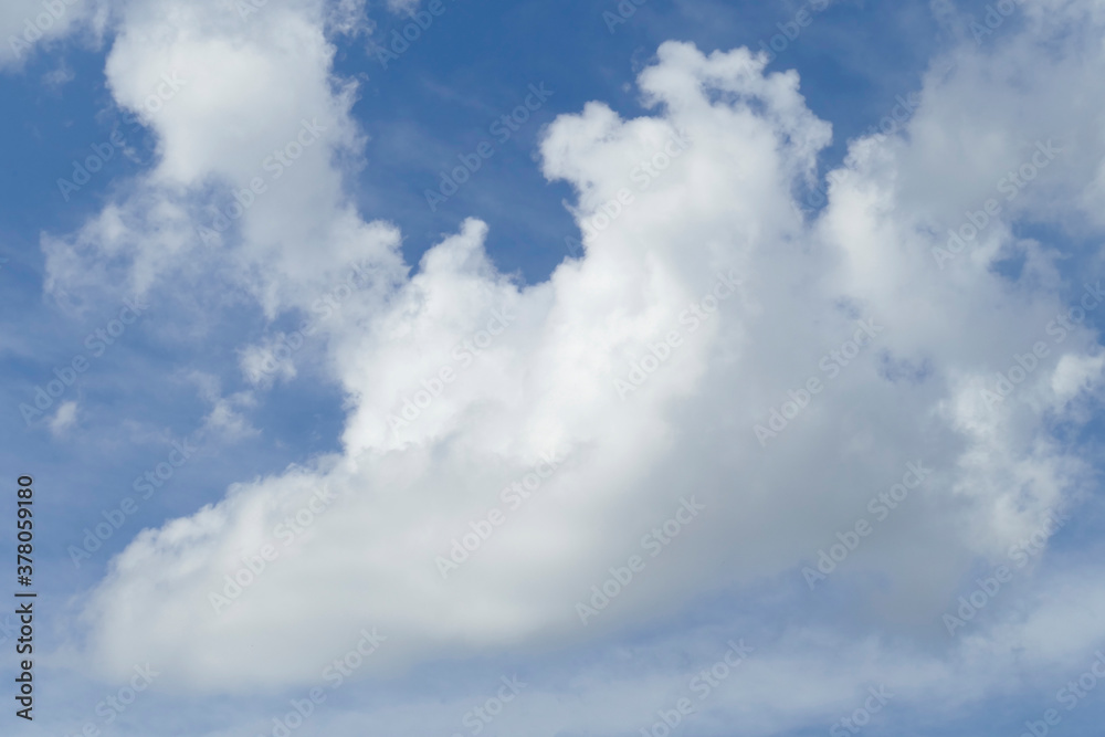Obraz premium Weisse Wolken, Blauer Himmel, Hintergrundbild, Deutschland, Europa