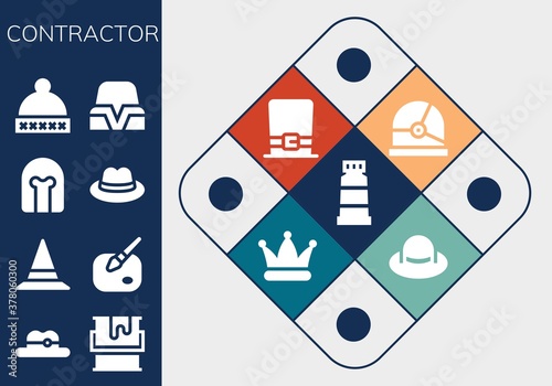contractor icon set