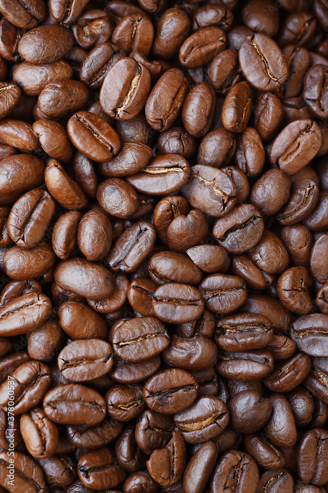 Fototapeta premium Close up of coffee beans for background 