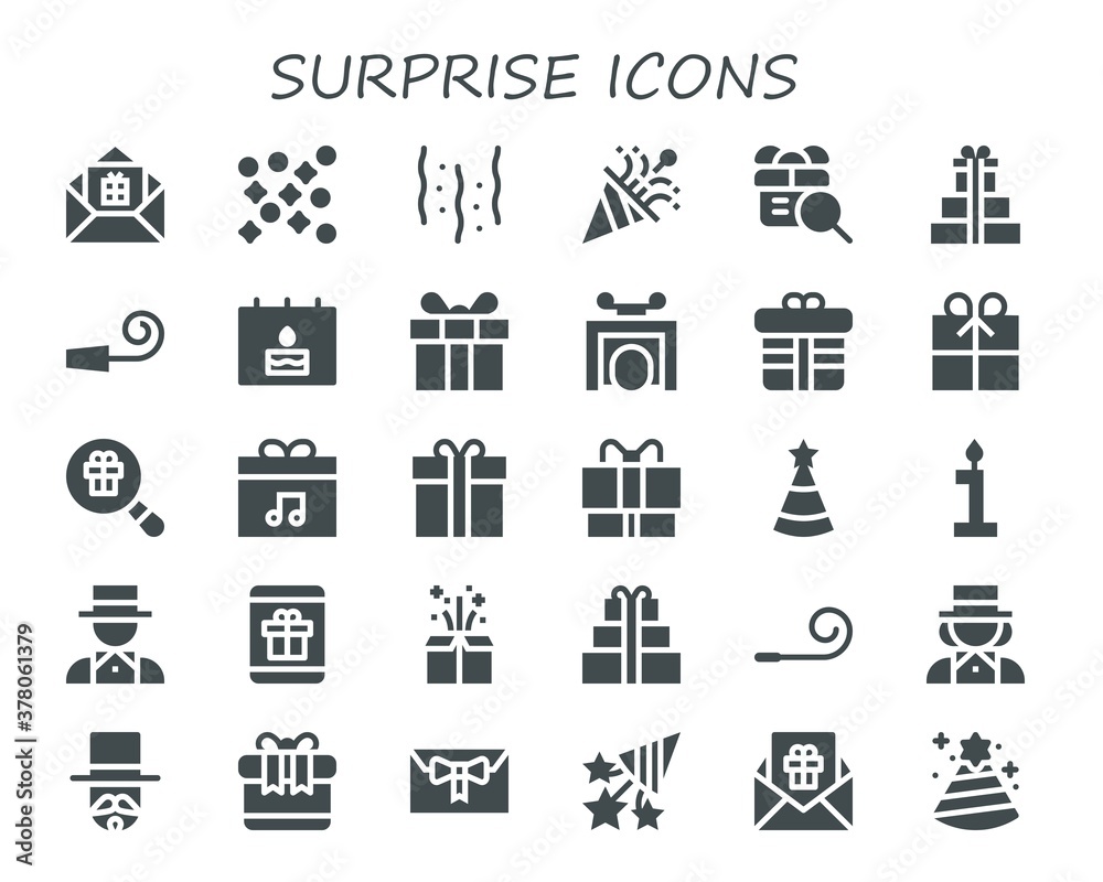 surprise icon set