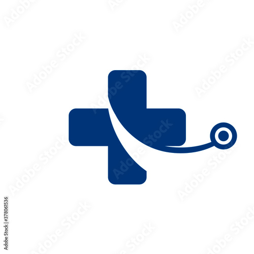 Doctor plus illudtration vector logo design for medical and health care and business branding pharmacy and clinic icon.