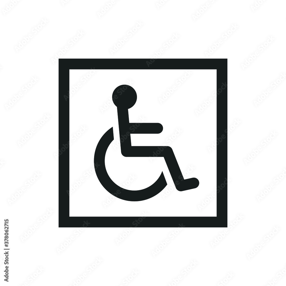 Disabled handicap icon, handicap parking sign Disabled handicap icon, handicap parking sign