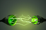 Green energy power plug with electrical lightning