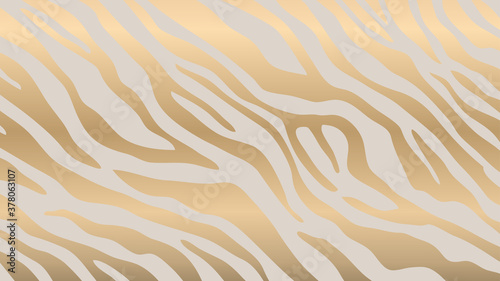Luxury Gold animal skin background vector. Exotic animal skin with golden texture. Leopard skin, zebra and tiger skin vector illustration.