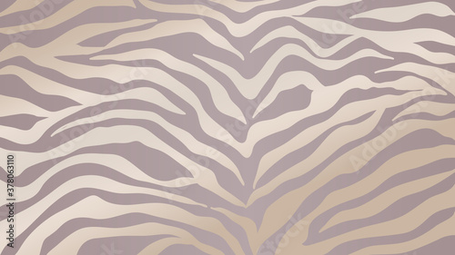 Rose Gold zebra skin background vector. Luxury gold texture with foil effect. Animal stripes pattern wall art vector illustration.