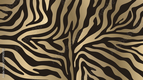 Luxury Gold animal skin background vector. Exotic animal skin with golden texture. Leopard skin  zebra and tiger skin vector illustration.