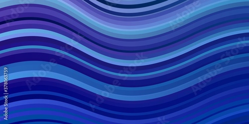 Dark Pink, Blue vector background with bent lines. Colorful geometric sample with gradient curves. Template for cellphones.