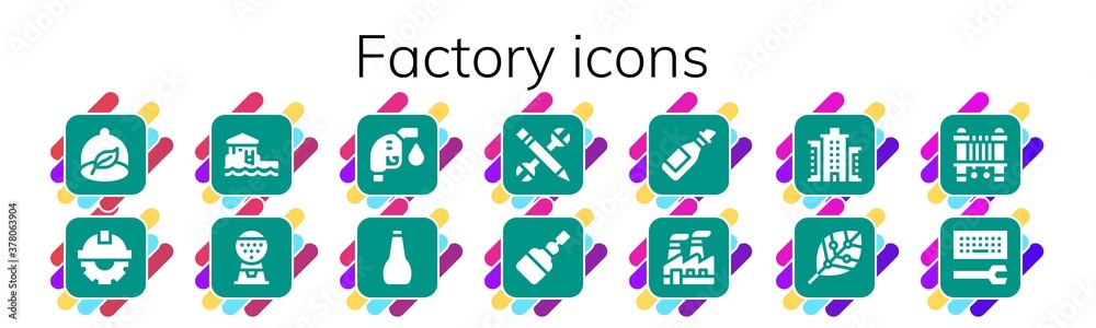 factory icon set factory icon set