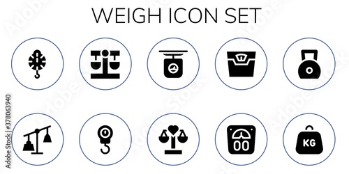 weigh icon set