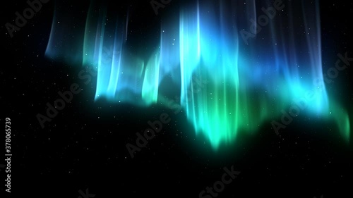 オーロラ星空に舞う４K高画質