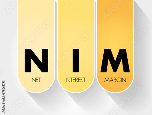 NIM - Net Interest Margin acronym, business concept background
