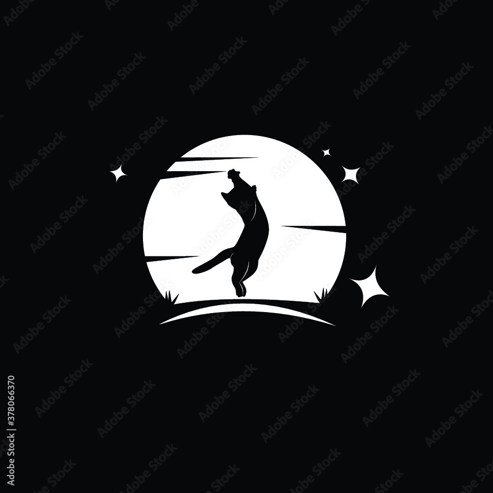 Fototapeta premium Silhouette cat vector illustration design