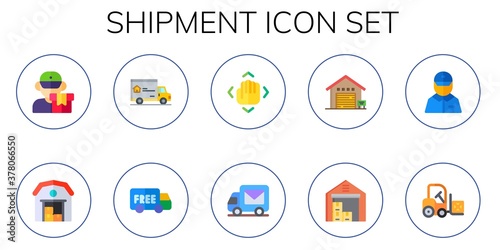 Modern Simple Set of shipment Vector flat Icons