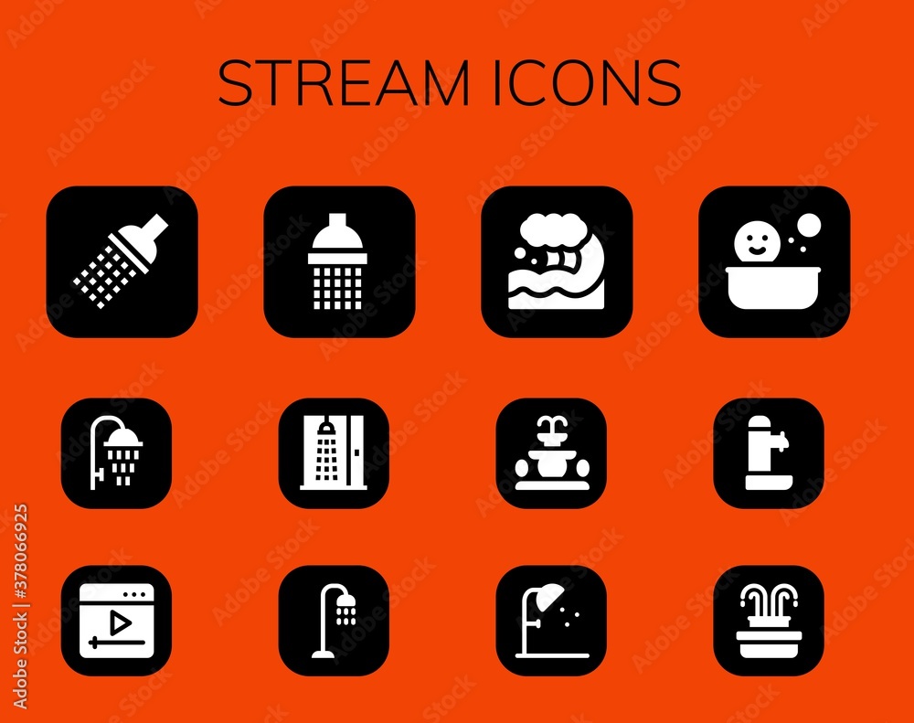 stream icon set