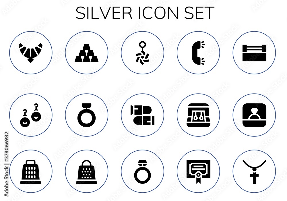 silver icon set silver icon set