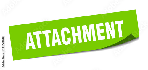 attachment sticker. square isolated label sign. peeler