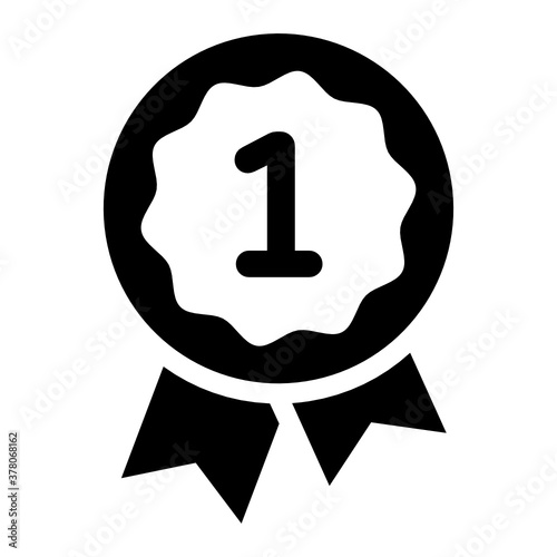 
Position badge icon style, number one on badge 
