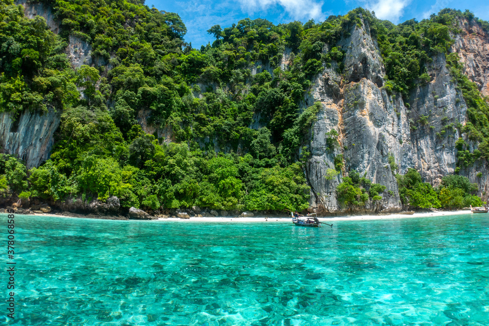 Clear sea of Phi Phi Islands Krabi Province, Thailand