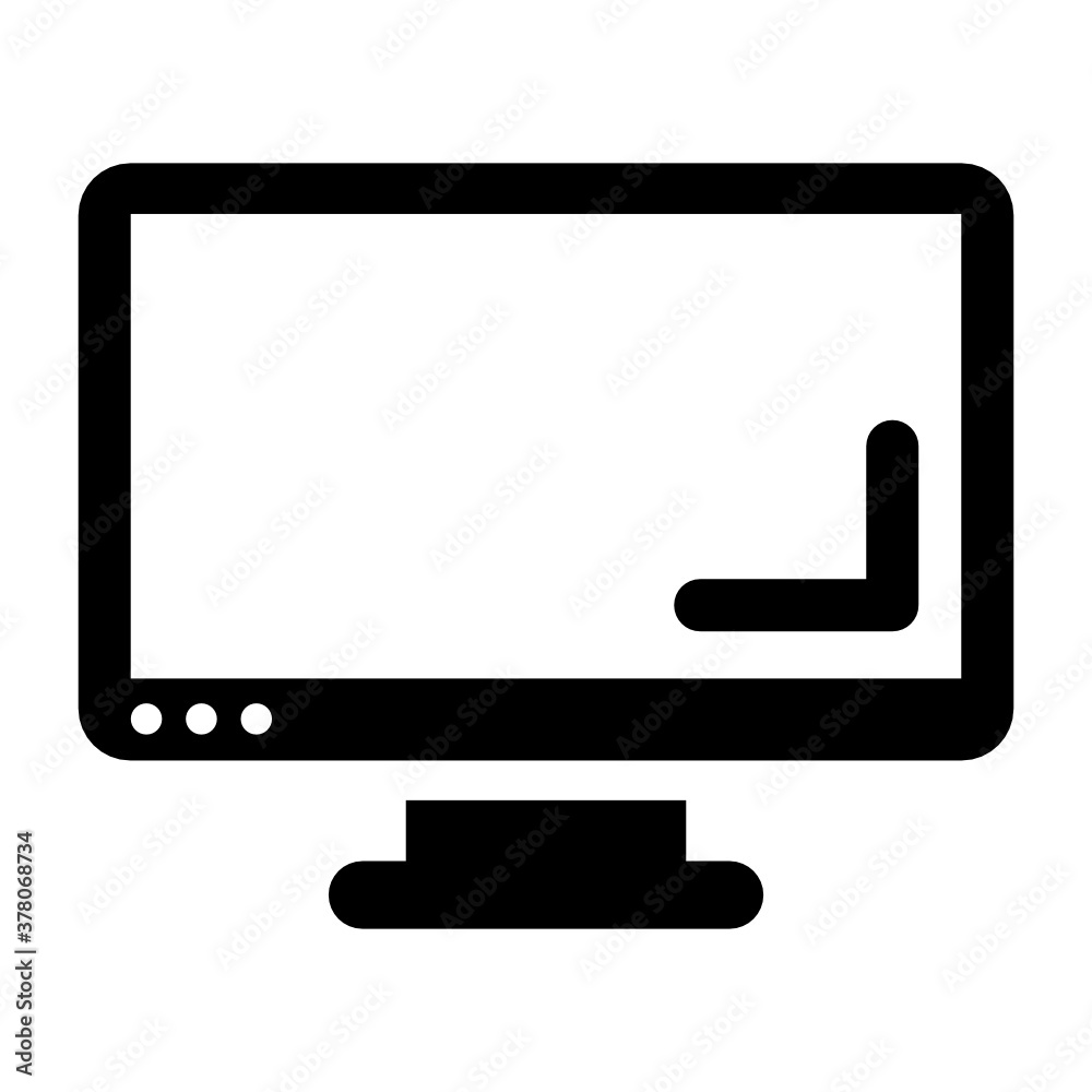 
Monitor icon in modern style 
