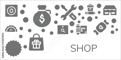shop icon set
