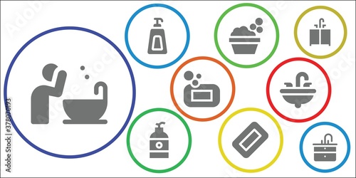 basin icon set