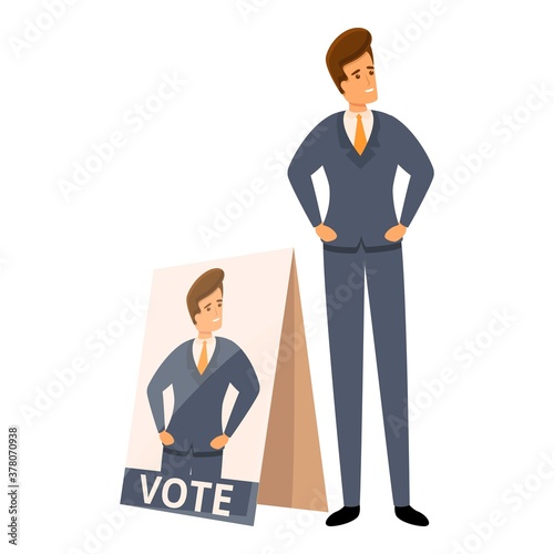 Election vote agitation icon. Cartoon of election vote agitation vector icon for web design isolated on white background