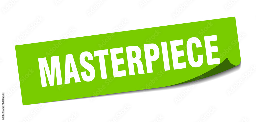 masterpiece sticker. square isolated label sign. peeler masterpiece sticker. square isolated label sign. peeler