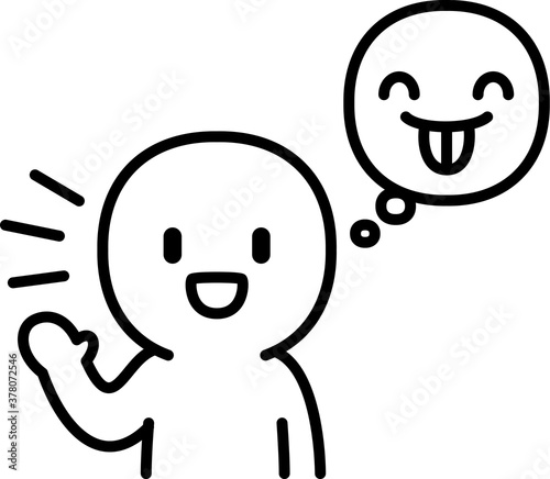 笑顔で話しながら心の中で舌を出す人物