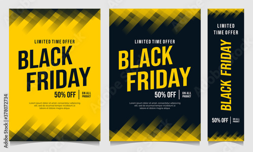 Black friday event flyer banner design template