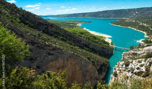 Fototapeta Naklejka Na Ścianę i Meble -  Le Verdon au lac de Sainte-Croix, France