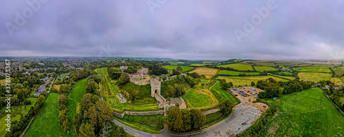 Aerial panoramic view of Carisbrooke castle photo