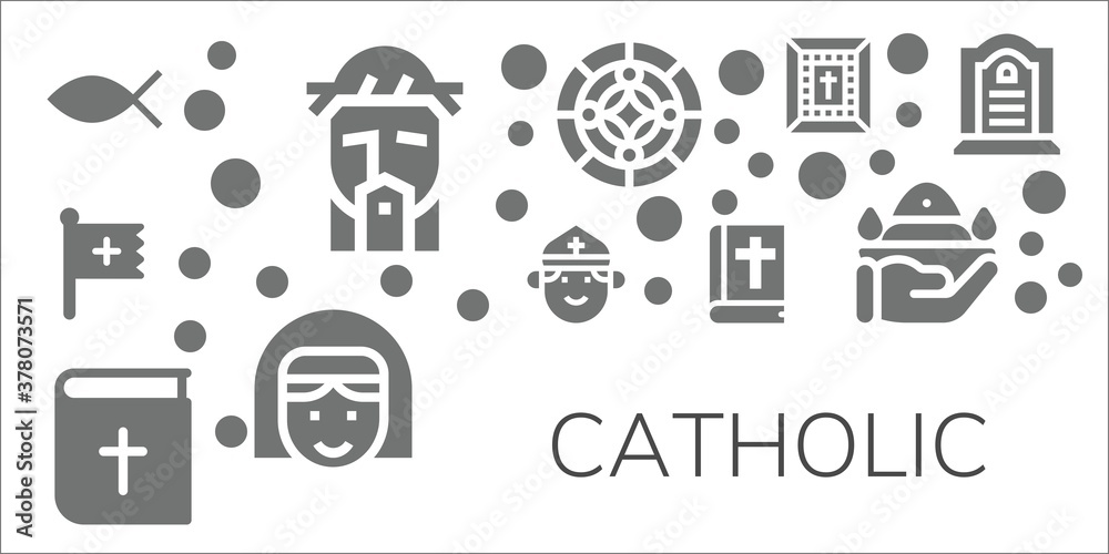 Modern Simple Set of catholic Vector filled Icons Modern Simple Set of catholic Vector filled Icons