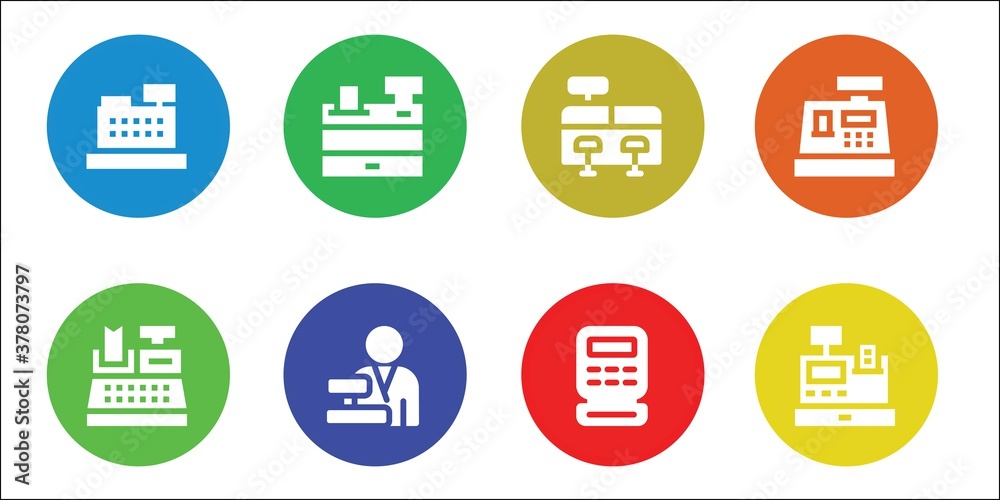 Modern Simple Set of cashier Vector filled Icons Modern Simple Set of cashier Vector filled Icons