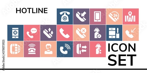 hotline icon set