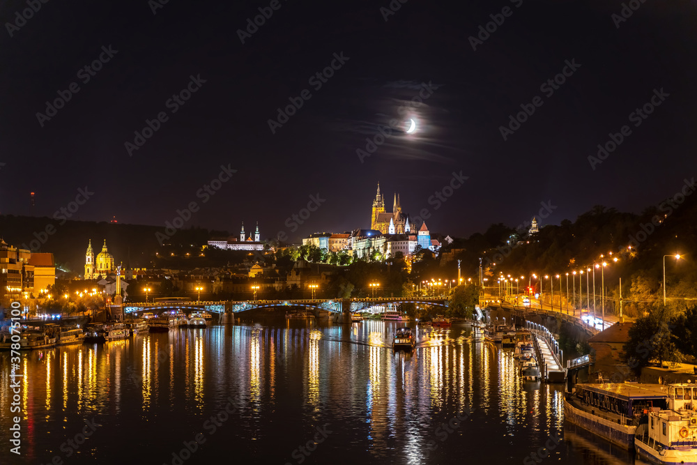 Panoramic view of Prague in the Czech Republic