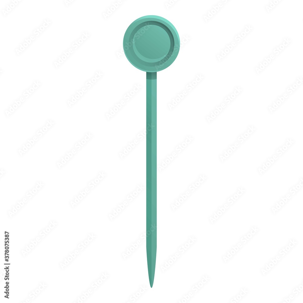 Green toothpick icon. Cartoon of green toothpick vector icon for web design isolated on white background Green toothpick icon. Cartoon of green toothpick vector icon for web design isolated on white background