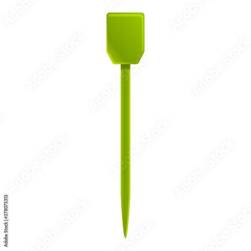 Plastic toothpick icon. Cartoon of plastic toothpick vector icon for web design isolated on white background