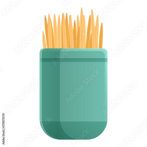 Kitchen box toothpick icon. Cartoon of kitchen box toothpick vector icon for web design isolated on white background
