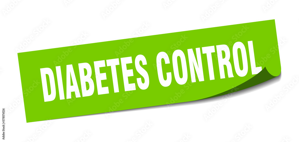 diabetes control sticker. square isolated label sign. peeler diabetes control sticker. square isolated label sign. peeler
