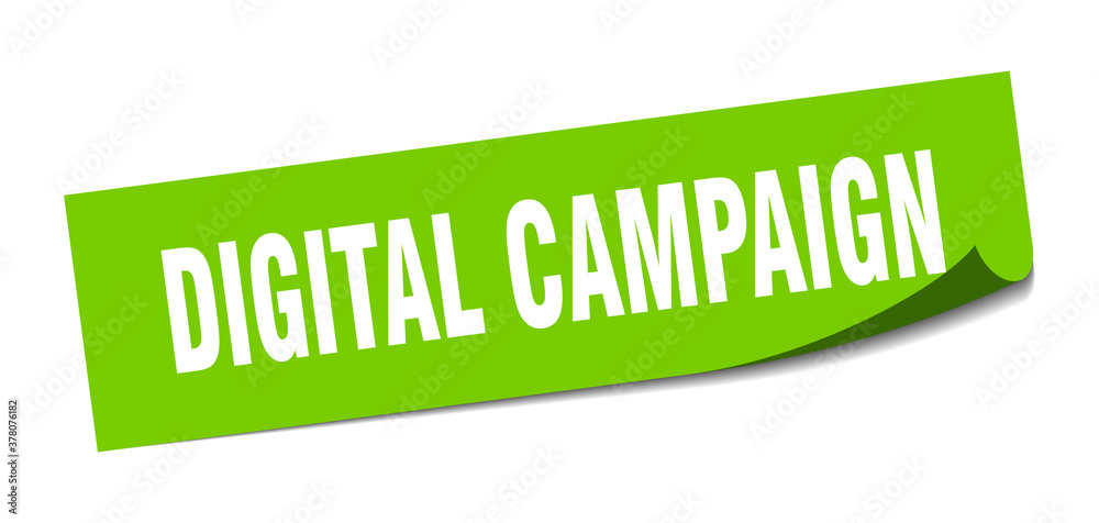 digital campaign sticker. square isolated label sign. peeler digital campaign sticker. square isolated label sign. peeler
