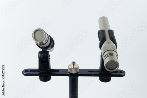 A pair of the small diaphragm condenser microphones