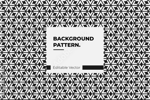 pattern background hexagonal line black and white for fashion and interior design