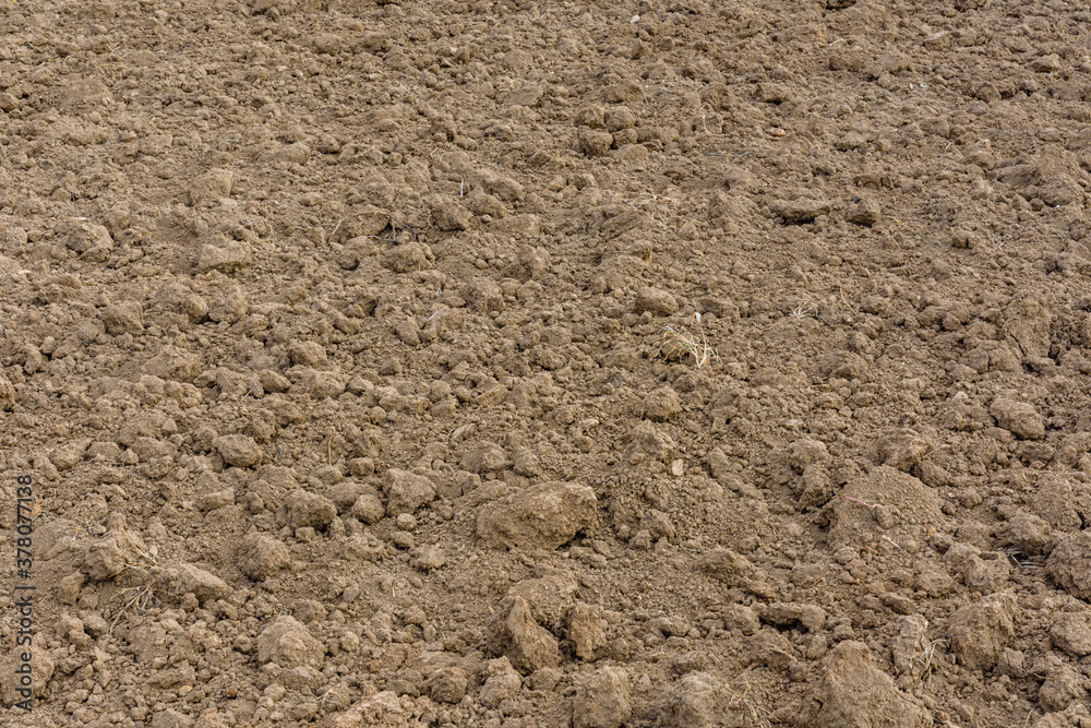Background of the plowed field prepared for sowing Background of the plowed field prepared for sowing