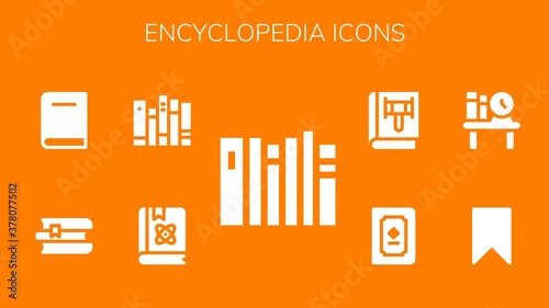 Modern Simple Set of encyclopedia Vector filled Icons