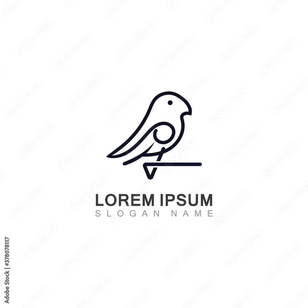 Bird simple modern logo black line art vector animal graphic design Bird simple modern logo black line art vector animal graphic design
