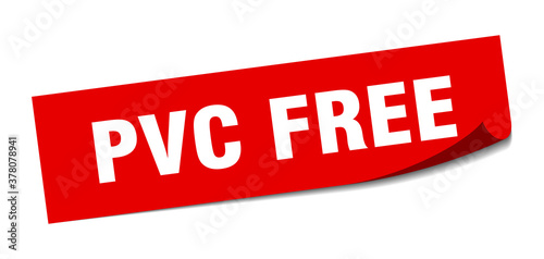 pvc free sticker. square isolated label sign. peeler