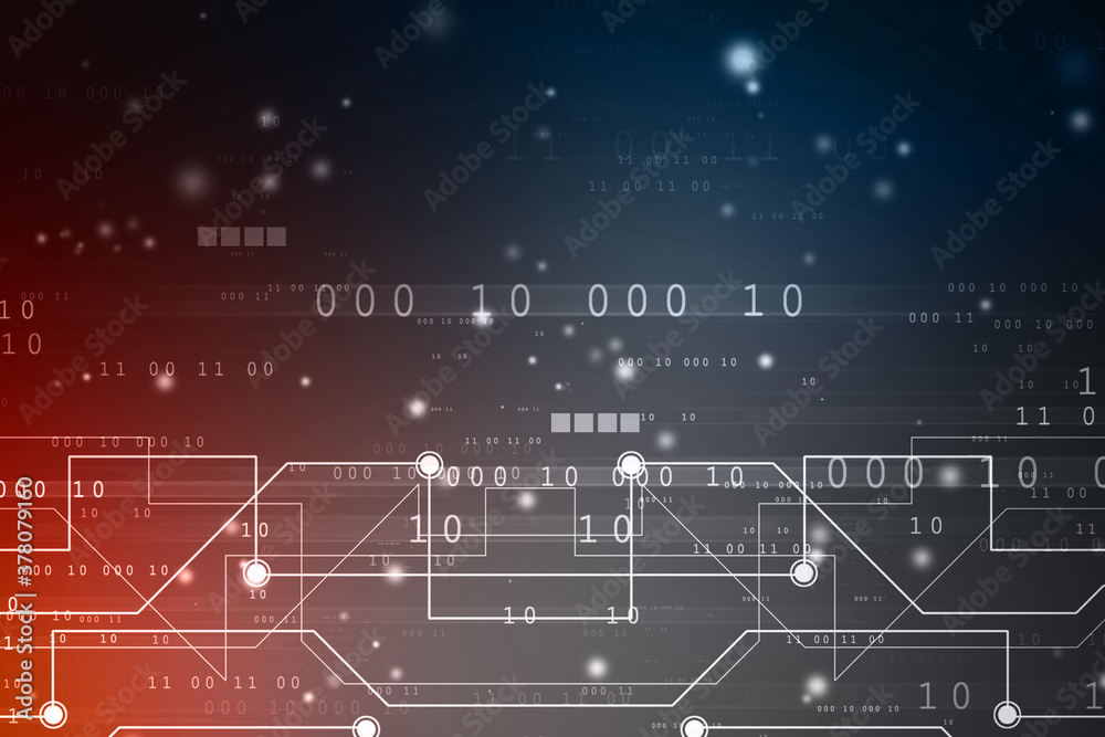 2d illustration abstract digital binary data on computer screen 2d illustration abstract digital binary data on computer screen