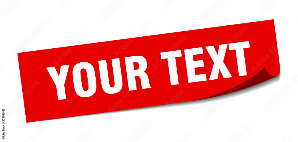 your text sticker. square isolated label sign. peeler your text sticker. square isolated label sign. peeler